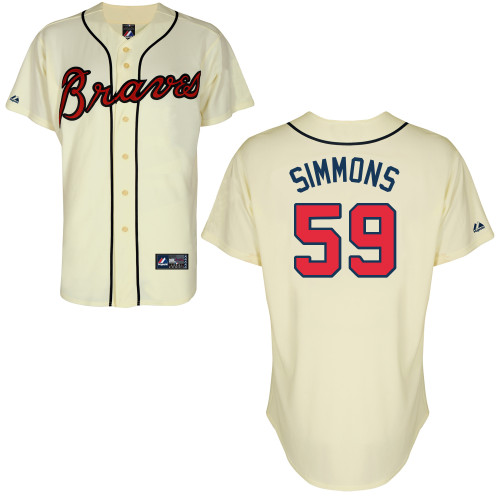 Shae Simmons #59 mlb Jersey-Atlanta Braves Women's Authentic Alternate 2 Cool Base Baseball Jersey